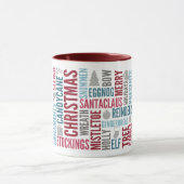 Weihnachtsworte Feiertage Kaffeepause Tasse (Zentrum)