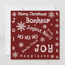 Weihnachtsworte Feiertagskarte