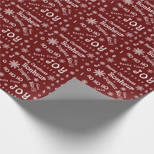 Weihnachtsworte Geschenkpapier (Ecke)