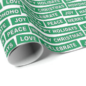 Weihnachtsworte Grünbuch und Weißbuch Geschenkpapier (Rolleneckpunkt)