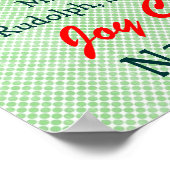 Weihnachtsworte Redewendungen Zitate in Rot-Grün-G Poster (Ecke)