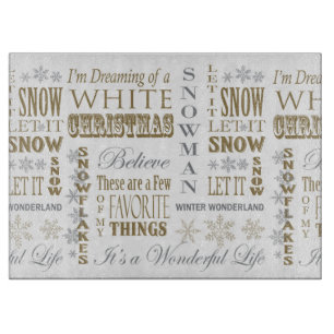 Weihnachtsworte Schneidebrett