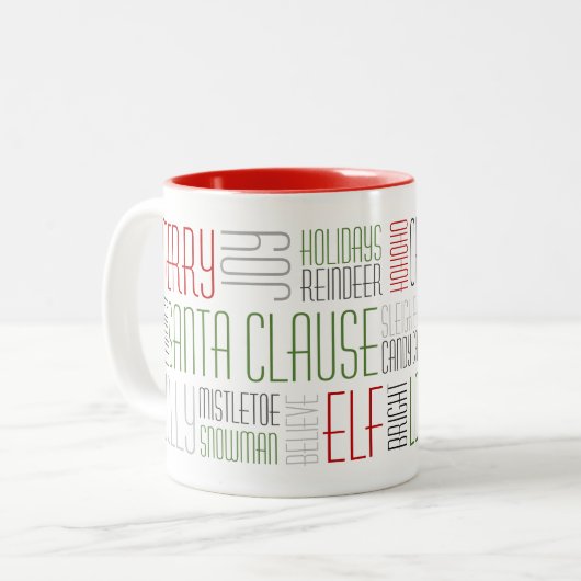 Weihnachtsworte Tasse - Holidayzfordayz (Vorderseite Links)