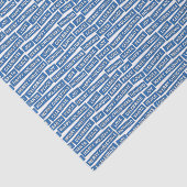 Weihnachtswörter Blau und Weißbuch Seidenpapier (Ausschnitt)