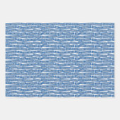 Weihnachtswörter Blue Wrapping Paper Sheets Geschenkpapier Set (Vorderseite)
