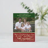 Weihnachtswörter Collage Weihnachts-Foto Postkarte (Stehend Vorderseite)