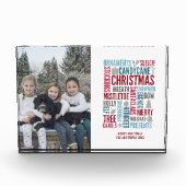 Weihnachtswörter Feiertage Foto Block (Vorderseite)