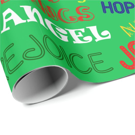 Weihnachtswörter Geschenkpapier (Rolleneckpunkt)