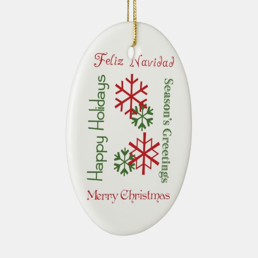 Weihnachtswörter Keramik Ornament (Rechts)