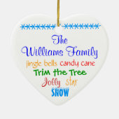 Weihnachtswörter Keramik Ornament (Hinten)