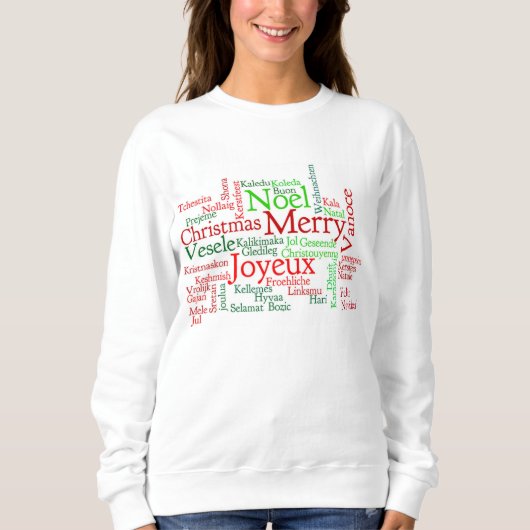Weihnachtswörter Sweatshirt (Vorderseite)
