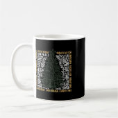 Weihnachtswörter Tree Einzigartiges Urlaubsdesign Kaffeetasse (Links)