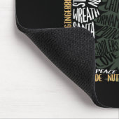 Weihnachtswörter Tree Einzigartiges Urlaubsdesign Mousepad (Ecke)