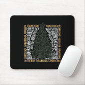 Weihnachtswörter Tree Einzigartiges Urlaubsdesign Mousepad (Mit Mouse)