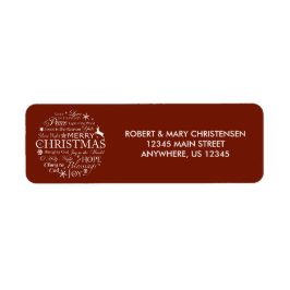 Weihnachtswörter Typografie Circle