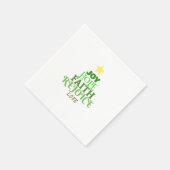 Weihnachtswörter Weihnachtsbaumpapier Napkin Serviette (Ecke)
