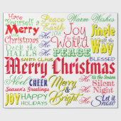 Weihnachtswortkunst Geschenkpapier (Flach)