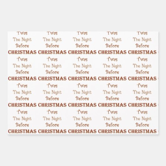 Weihnachtswortkunst Geschenkpapier Set (Vorderseite 2)