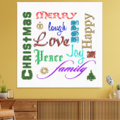 Weihnachtswortkunst Leinwanddruck (Insitu (Wohnzimmer))