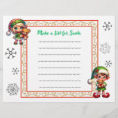 Weihnachtswortsuche und Weihnachtsliste (Rückseite)