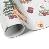 Weihnachtswrackpapier für niedlichen Spitz Geschenkpapier (Rolleneckpunkt)