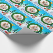 Weihnachtswrackpapier für personalisiertes Foto Geschenkpapier (Ecke)