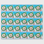 Weihnachtswrackpapier für personalisiertes Foto Geschenkpapier (Flach)