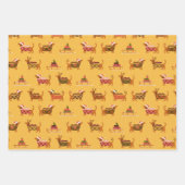 Weihnachtswrapping Dackel Paper Set 3 Geschenkpapier Set (Vorderseite 3)