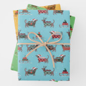 Weihnachtswrapping Dackel Paper Set 3 Geschenkpapier Set (Beispiel)