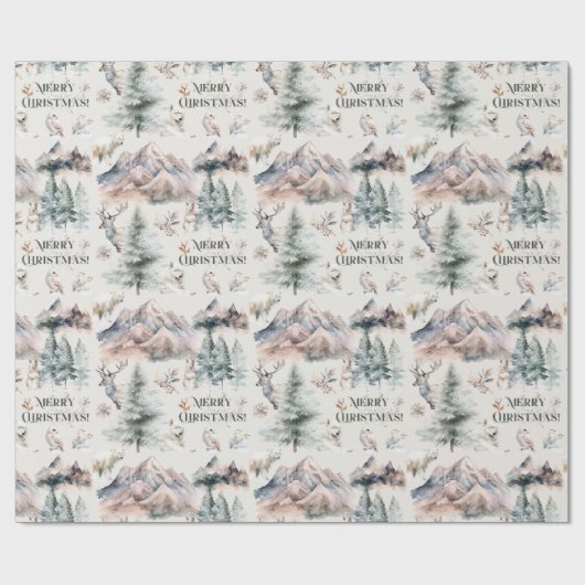 Weihnachtswrapping Paper 10 cm x 2,5 m Geschenkpapier (Flach)