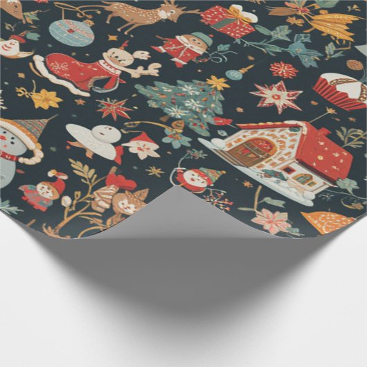 Weihnachtswrapping Paper 10 cm x 2,5 m Geschenkpapier (Ecke)