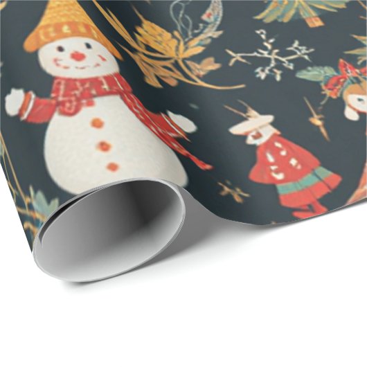 Weihnachtswrapping Paper 10 cm x 2,5 m Geschenkpapier (Rolleneckpunkt)
