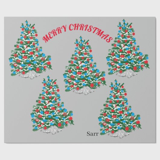 Weihnachtswrapping Paper, 1,50 cm x 2,5 m, Geschenkpapier (Flach)