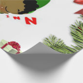 Weihnachtswrapping Paper African Elf Geschenkpapier (Ecke)