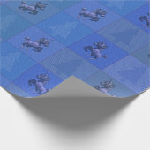 Weihnachtswrapping Paper (blau) Geschenkpapier (Ecke)