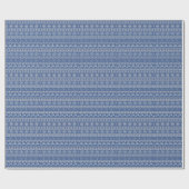 Weihnachtswrapping Paper Blue Rentier HoHO Geschenkpapier (Flach)
