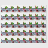 Weihnachtswrapping Paper Candle Geschenkpapier (Flach)