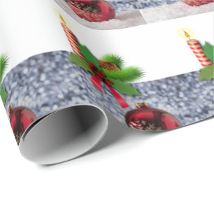 Weihnachtswrapping Paper Candle Geschenkpapier