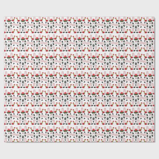 Weihnachtswrapping Paper Candy Canes Elf Geschenkpapier (Flach)
