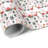 Weihnachtswrapping Paper Candy Canes Elf Geschenkpapier (Rolleneckpunkt)