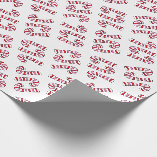 Weihnachtswrapping Paper Candy Canes Geschenkpapier (Ecke)