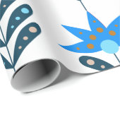 Weihnachtswrapping Paper der blauen Blume Geschenkpapier (Rolleneckpunkt)