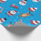 Weihnachtswrapping Paper des Weihnachtsmanns mit S Geschenkpapier (Ecke)