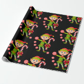 Weihnachtswrapping Paper Elf Geschenkpapier (Ungerollt)