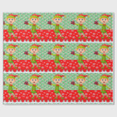 Weihnachtswrapping Paper Elf Geschenkpapier (Flach)