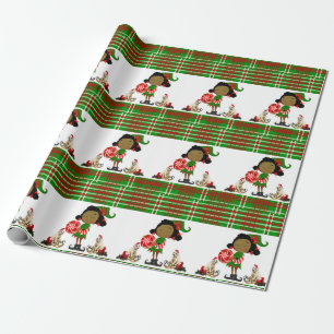 Weihnachtswrapping Paper Elf Geschenkpapier
