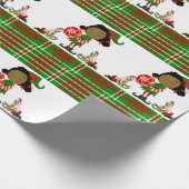 Weihnachtswrapping Paper Elf Geschenkpapier (Ecke)
