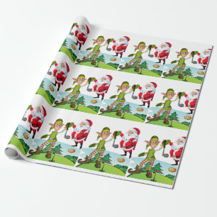 Weihnachtswrapping Paper Elf Geschenkpapier