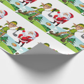 Weihnachtswrapping Paper Elf Geschenkpapier (Ecke)