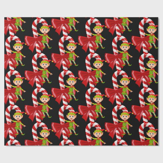 Weihnachtswrapping Paper Elf Geschenkpapier (Flach)